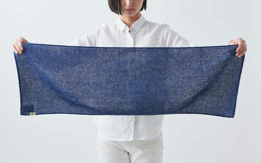 リネンニット メッシュタオル|ネイビー(旧)