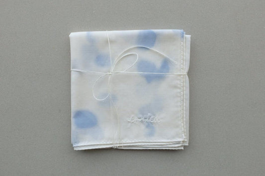 enrica handkerchief L / 変わり水玉プリント lightblue