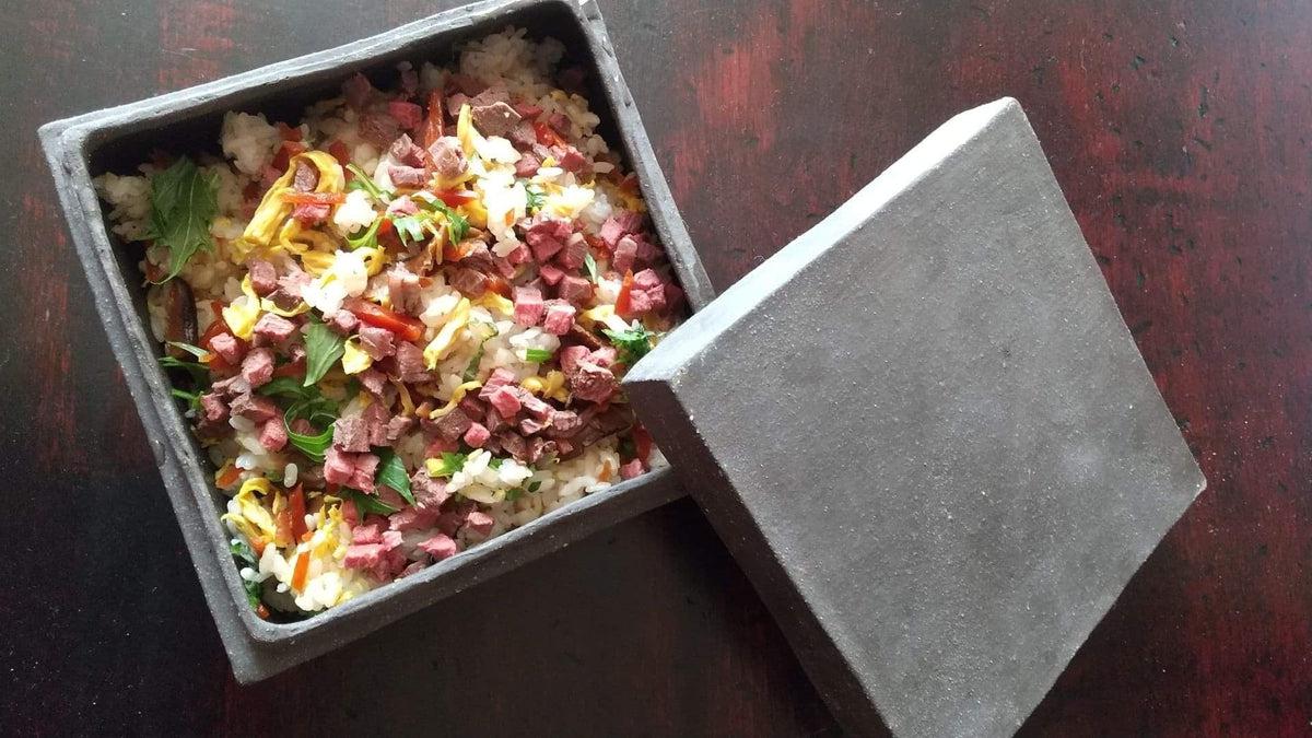 焼締め 陶の箱 キューブ