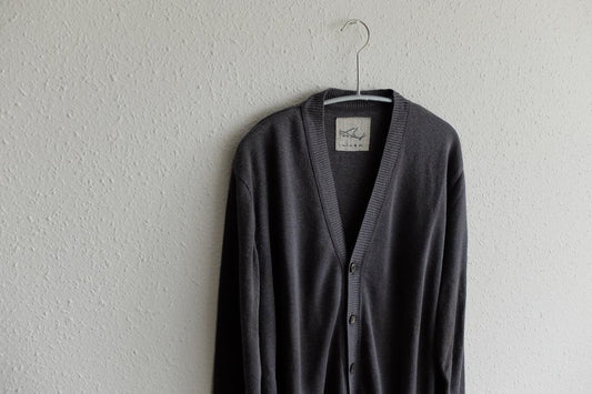 リネンニットカーディガン|メンズ|グレー