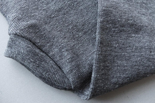 リネンニットレギンス マチ付き|チャコール|2 size