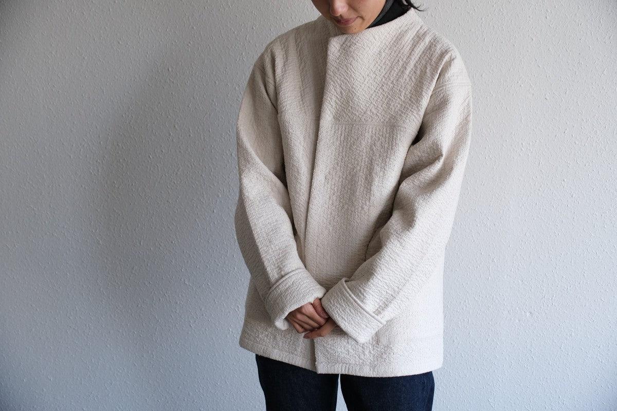 MITTAN / 中わた刺し子織ジャケット 黒 JK-64 / unisex
