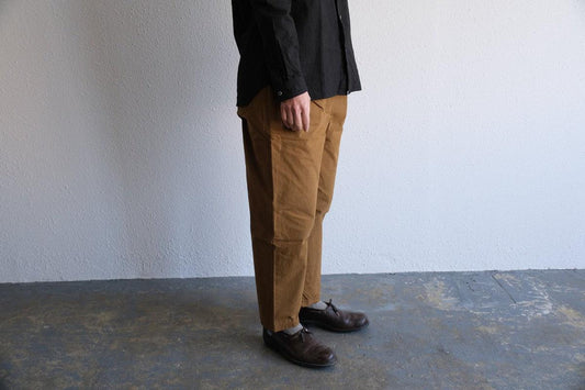 バフクロス ワイドパンツ カーキブラウン|unisex 3 size