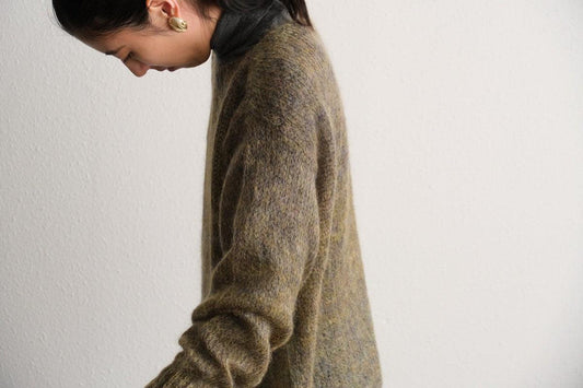【new】enrica モヘアシャギーニット khaki