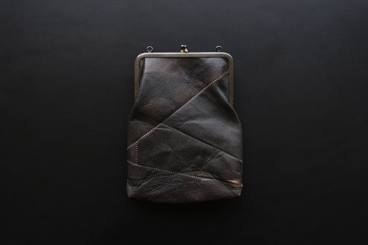 レザーショルダーポーチ <鹿革鉄媒染> |SLAO-08D