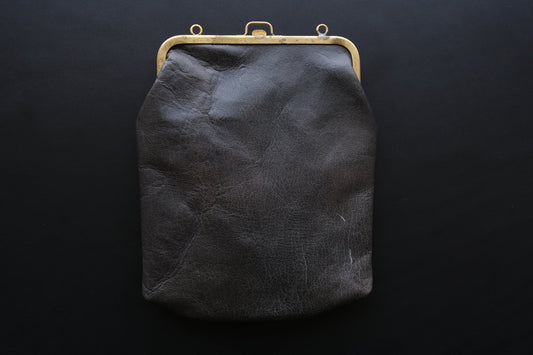 frame porch <鹿革鉄媒染・L> レザーショルダーポーチ SHC-31D