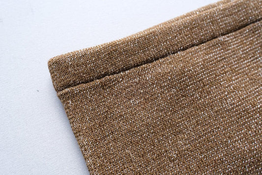 リネンウール腹巻きパンツ|カーキ