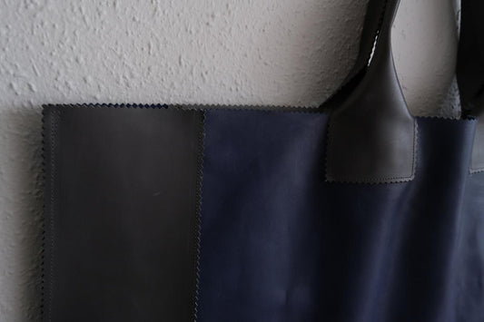 ビッグレザートートバッグ パッチワーク(G)