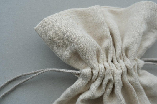 【1点限定】巾着袋L ヘンプ中厚地ナチュラル 生成り