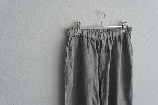 MITTAN / 大麻ワイドパンツ 高密度 松煙 PT-111B / unisex