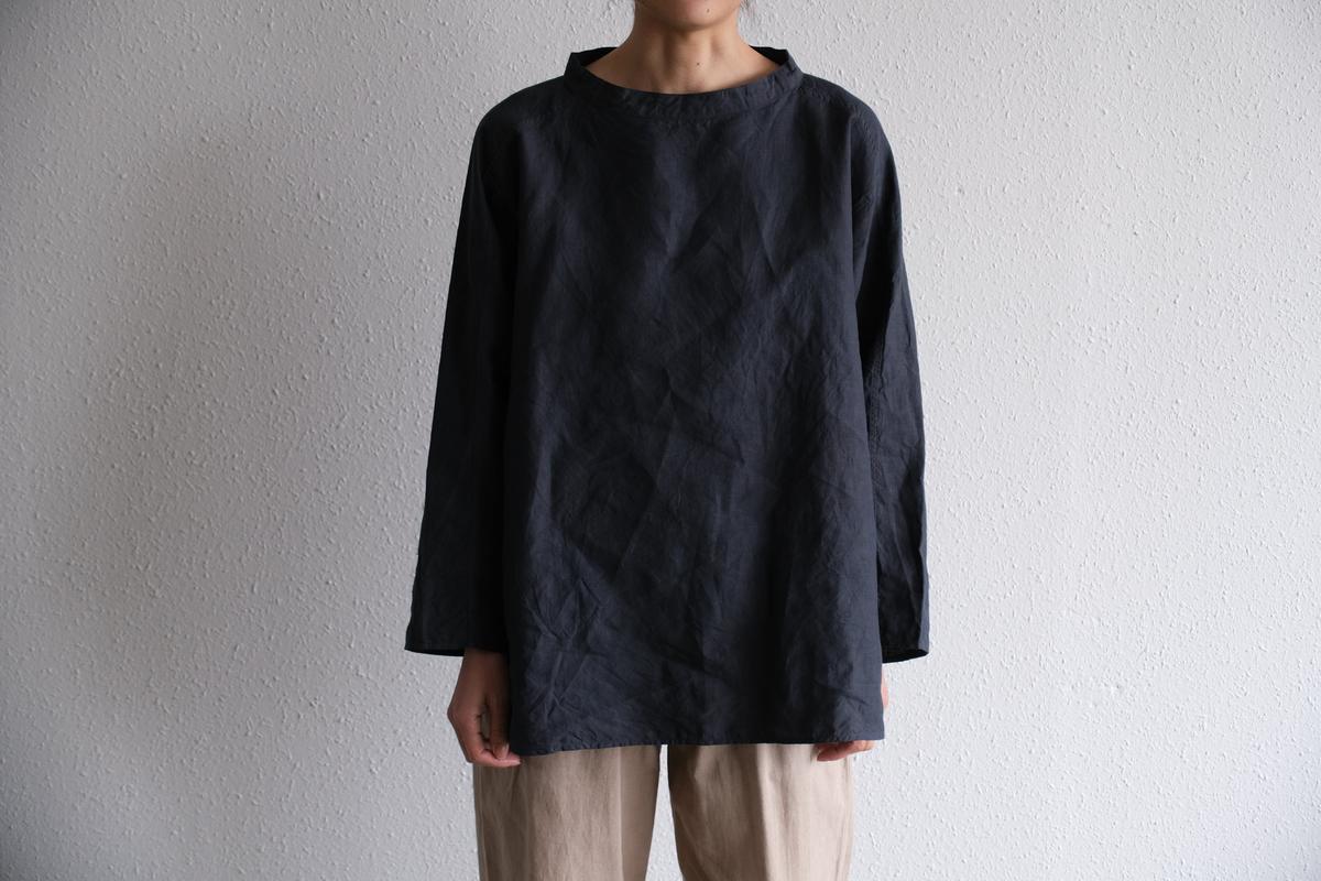 MITTAN / 大麻長袖プルオーバー 高密度 墨黒 SH-131 / unisex – PINT_MN