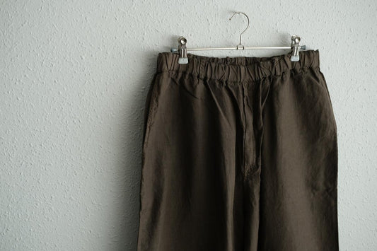 MITTAN / 大麻ワイドパンツ 高密度 胡桃(濃) PT-111DC / unisex