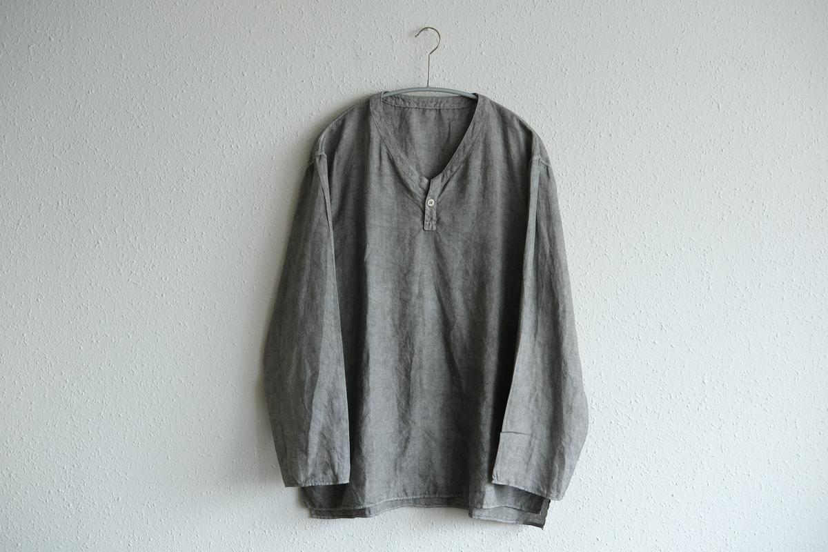 MITTAN / 大麻長袖プルオーバー 松煙 SH-126B / unisex – PINT_MN