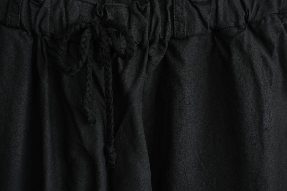 MITTAN / 大麻パンツ 高密度 黒 PT-117 / unisex