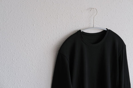 MITTAN / スーパー120’sウールスムース長袖 黒 T-35 / unisex