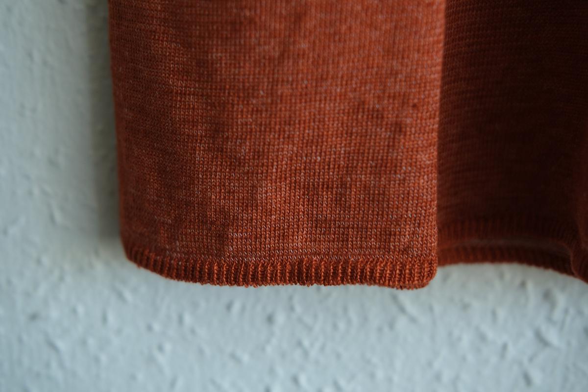 リネンキュプラ半袖プルオーバー|レディース|ヒイロオレンジ