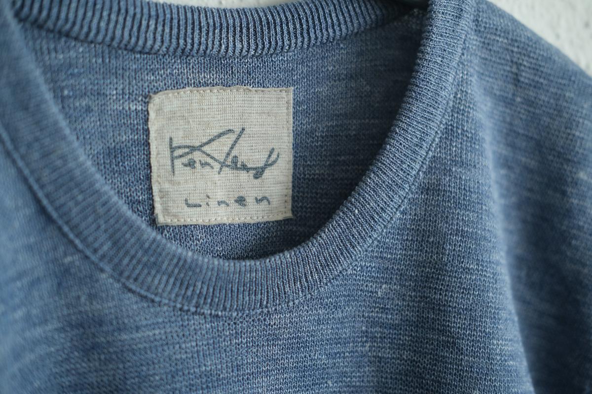 リネンニット半袖プルオーバー|メンズ|ダークスカイ