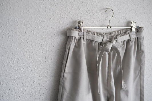 きるもの|もんぺパンツ|コットンツイル|ライトグレー|unisex freesize