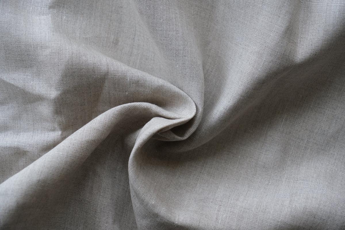 リネンのフラットシーツ 平織・生成り・中厚