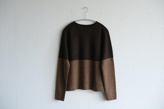 enrica cashmere sable knit|camel×brown