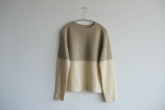 enrica cashmere sable knit|natural×beige