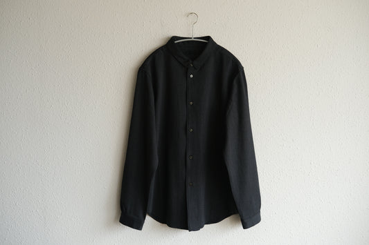 MITTAN / ストレッチNMウールシャツ 墨黒 SH-145 / unisex