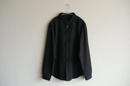 MITTAN / ストレッチNMウールシャツ 墨黒 SH-145 / unisex