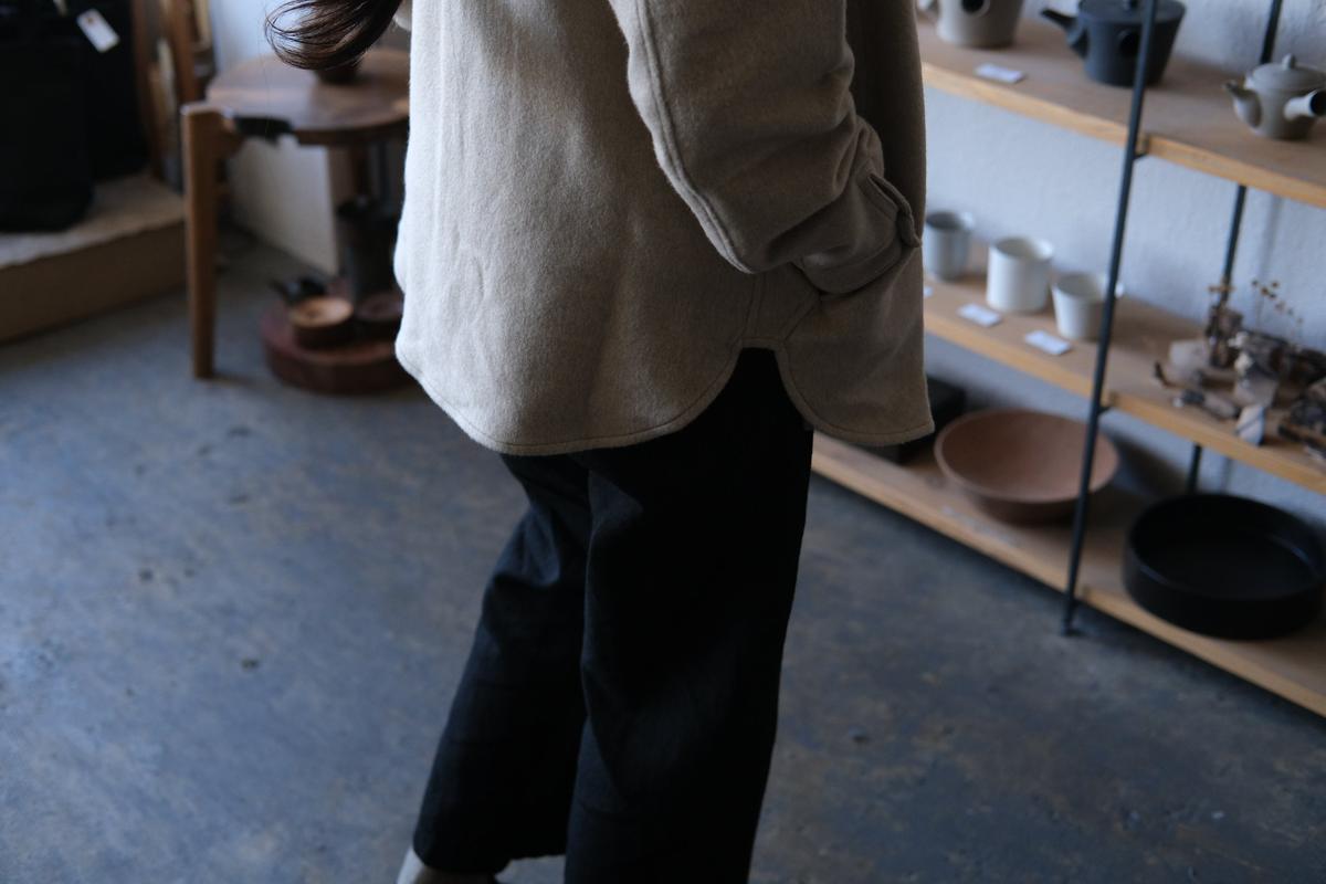 MITTAN / ウールシルクキャメルシャツ 灰 SH-108 / unisex