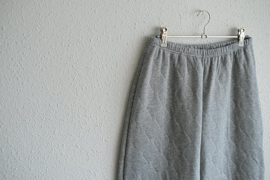 yohaku ドバイパンツ|キルティング素材 グレー|unisex freesize