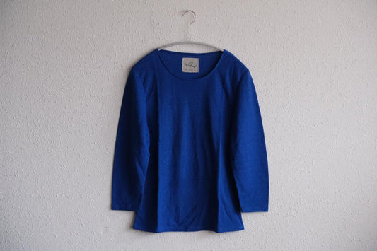 リネンコットンアンダーウェア7分袖|レディース|ラピスラズリー