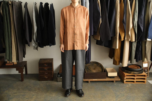 MITTAN / ラミーシルクシャツ 柿渋×ベンガラ SH-152DC / unisex