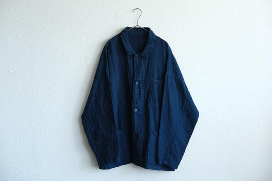MITTAN / 薄手刺し子織ジャケット 藍(濃) JK-86DC / unisex