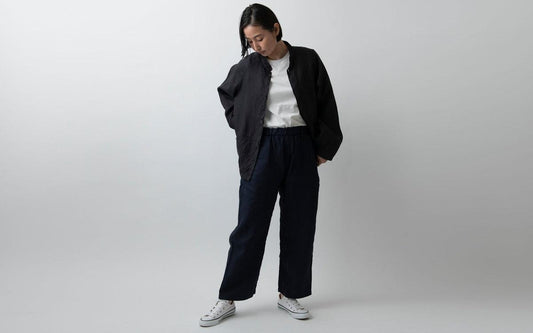 MITTAN / さざ波大麻ジャケット 墨黒 JK-44 / unisex