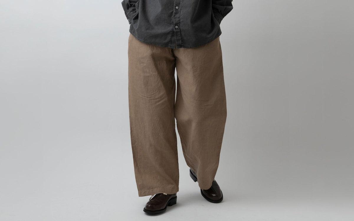 MITTAN / 大麻ワイドパンツ 高密度 松煙 PT-111B / unisex