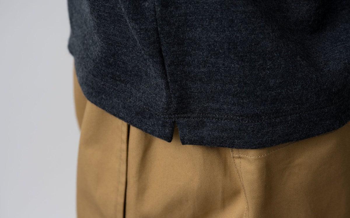 HANDROOM WOMEN'S ウールジャージー クルーネックカットソー navy|ladies|2size