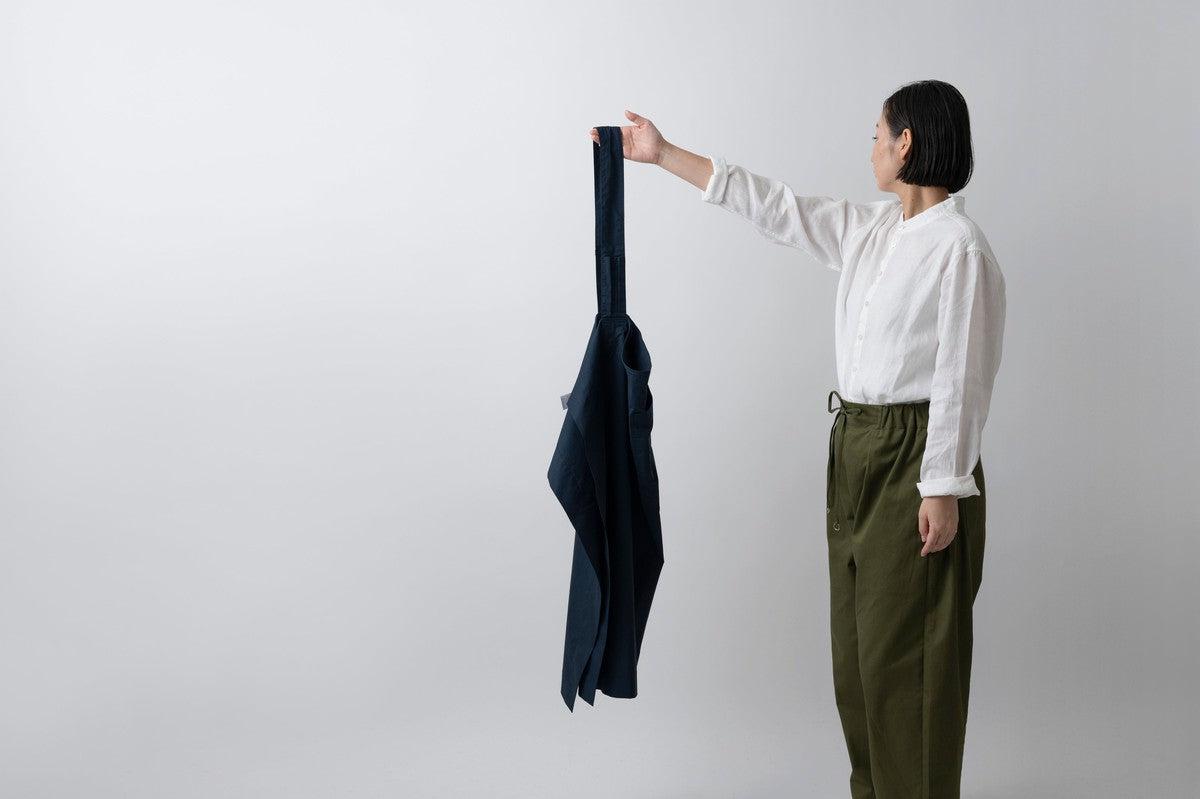 きるもの|袈裟エプロン|タイプライターストレッチ|うす茶|unisex freesize