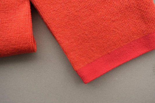 リネンニットレギンス マチ付き|スカーレットオレンジ|2 size