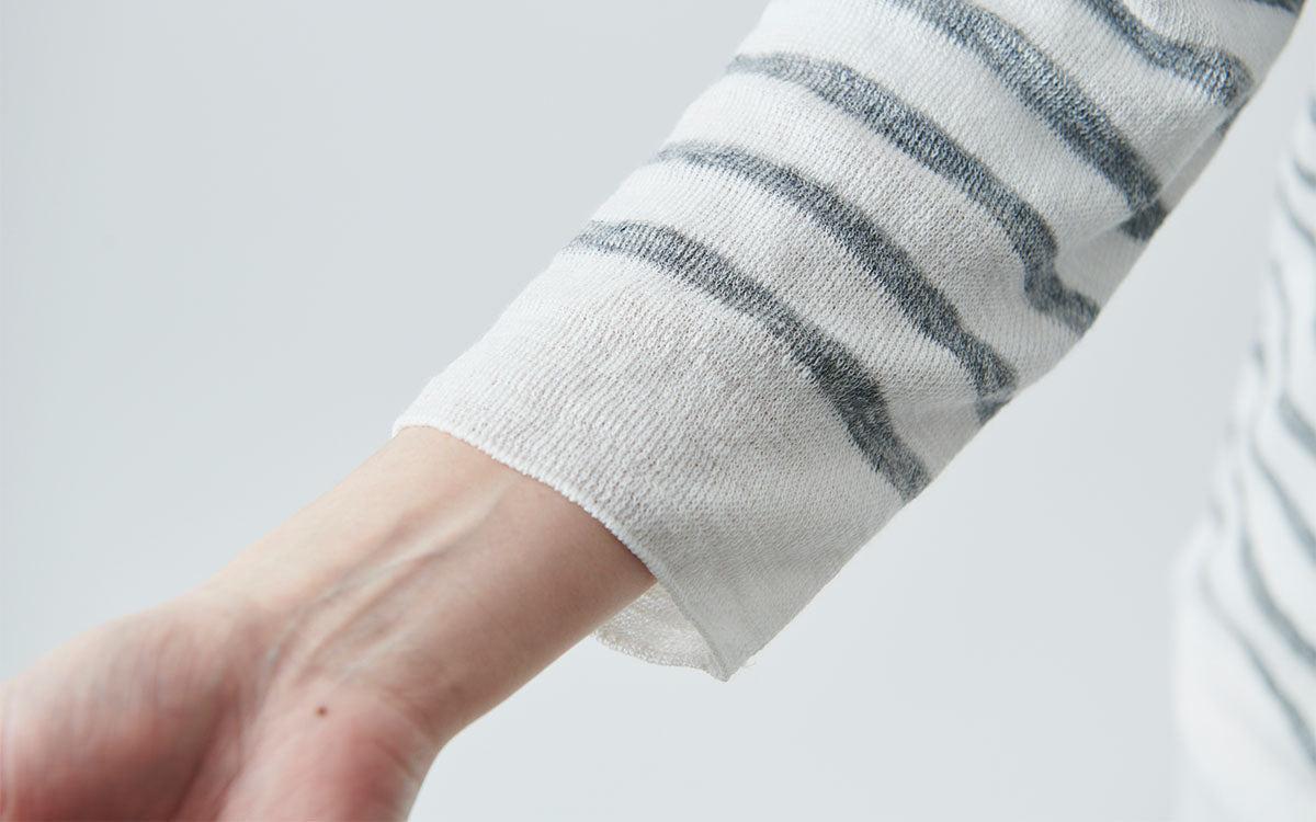 リネンニット 7分袖プルオーバー|レディース|スカーレット