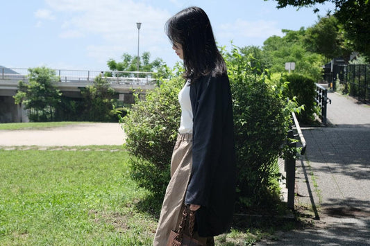 MITTAN / 大麻羽織 高密度 墨黒 JK-73 / unisex