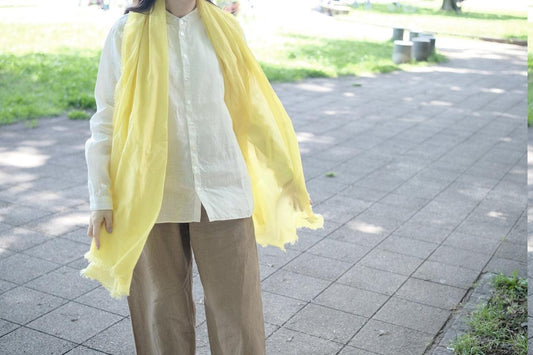 enrica cottonsilk scarf|fukugiyellow