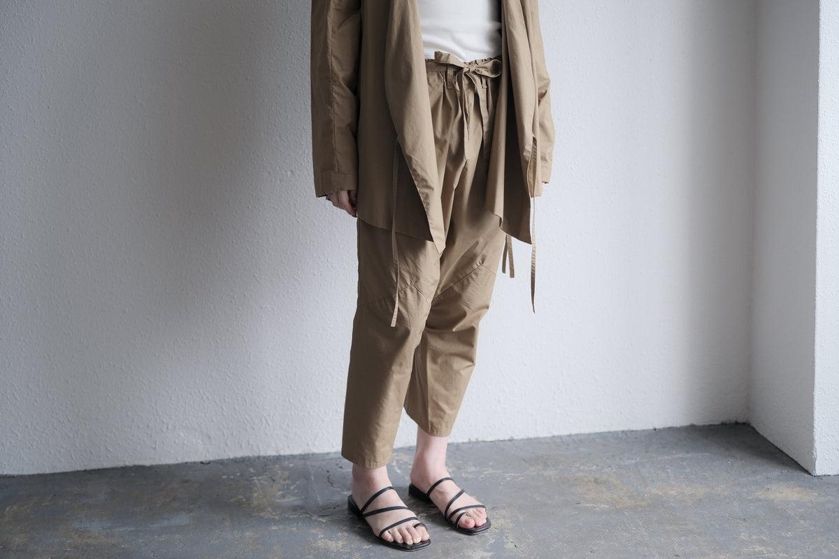 きるもの|もんぺパンツ|リネン|ベージュ|unisex freesize