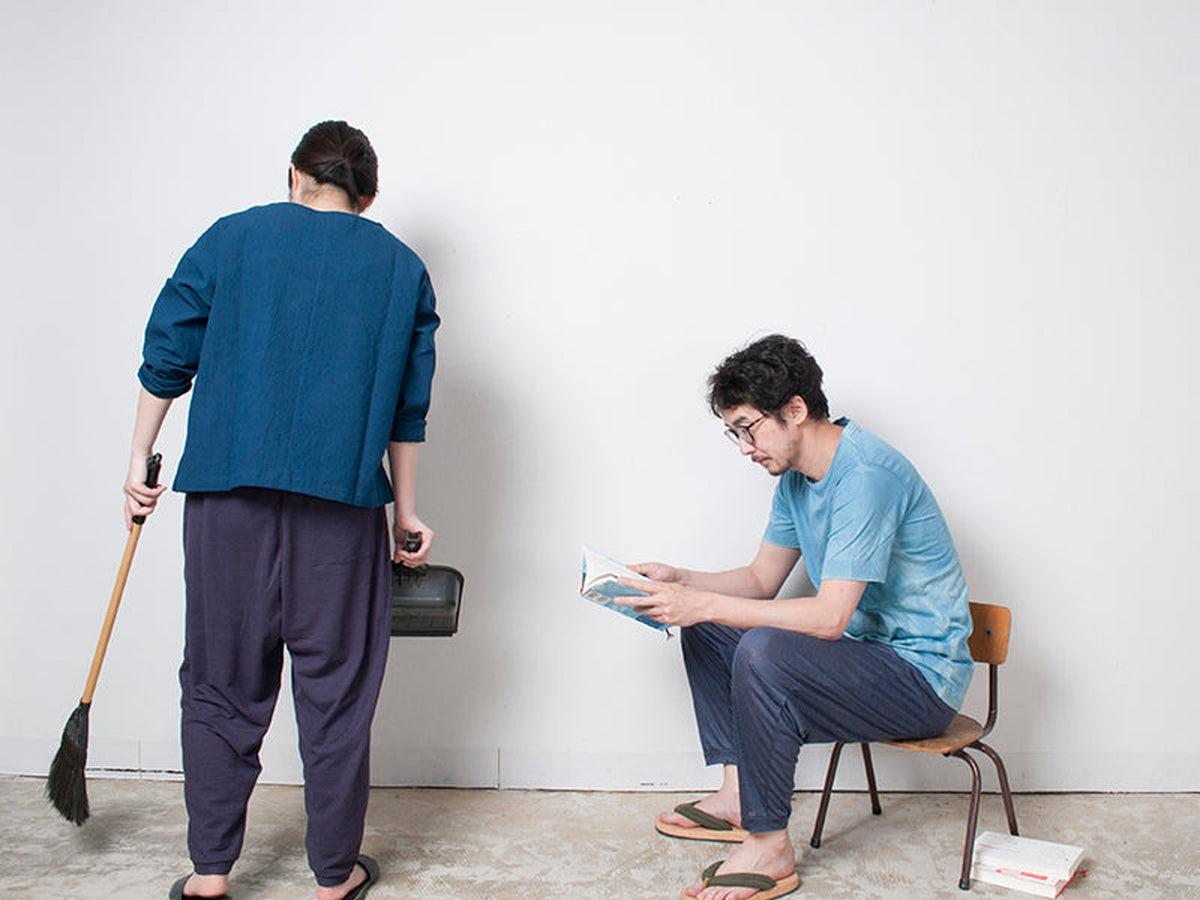 yohaku ドバイパンツ|サーマル素材 ブラック|unisex freesize