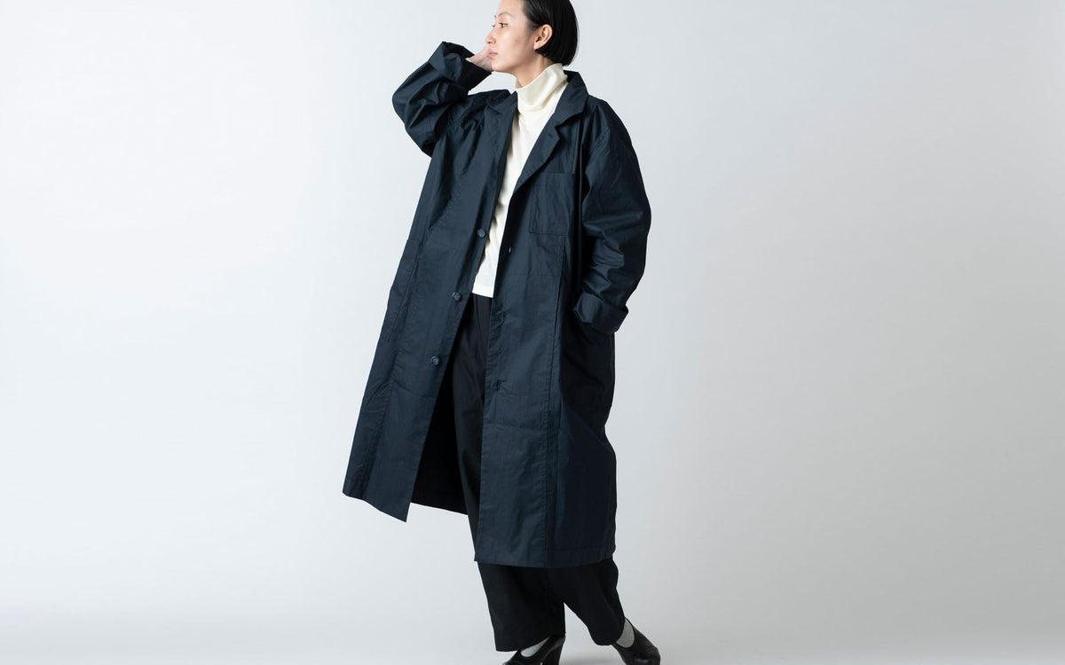 【再入荷】木間服装製作 coat コットンタイプライター khaki|unisex freesize