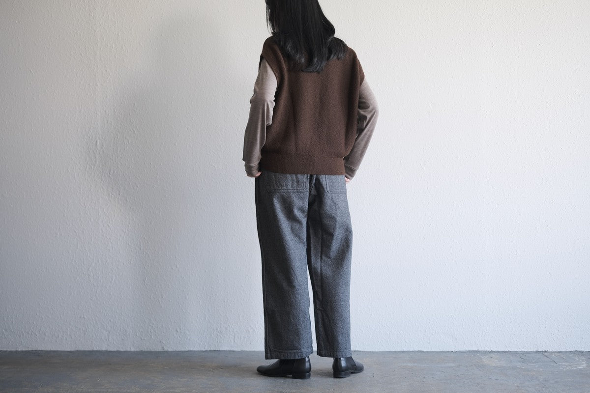 MITTAN / ベビーアルパカベスト 茶 KN-28 / unisex