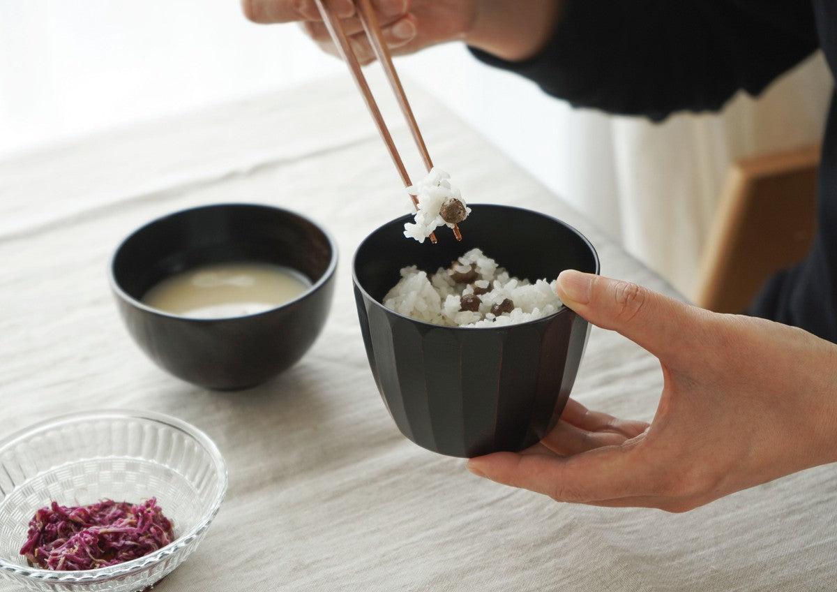 林玖瞠 摺漆鉢 漆 食器 うつわ一客 矢羽文木瓜皿の4寸と小皿。 ・ 型も