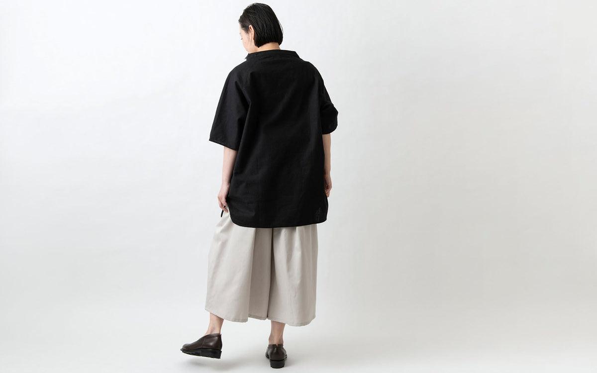 きるもの 袴パンツ|オーガニックコットン鹿の子編み グレー|unisex freesize