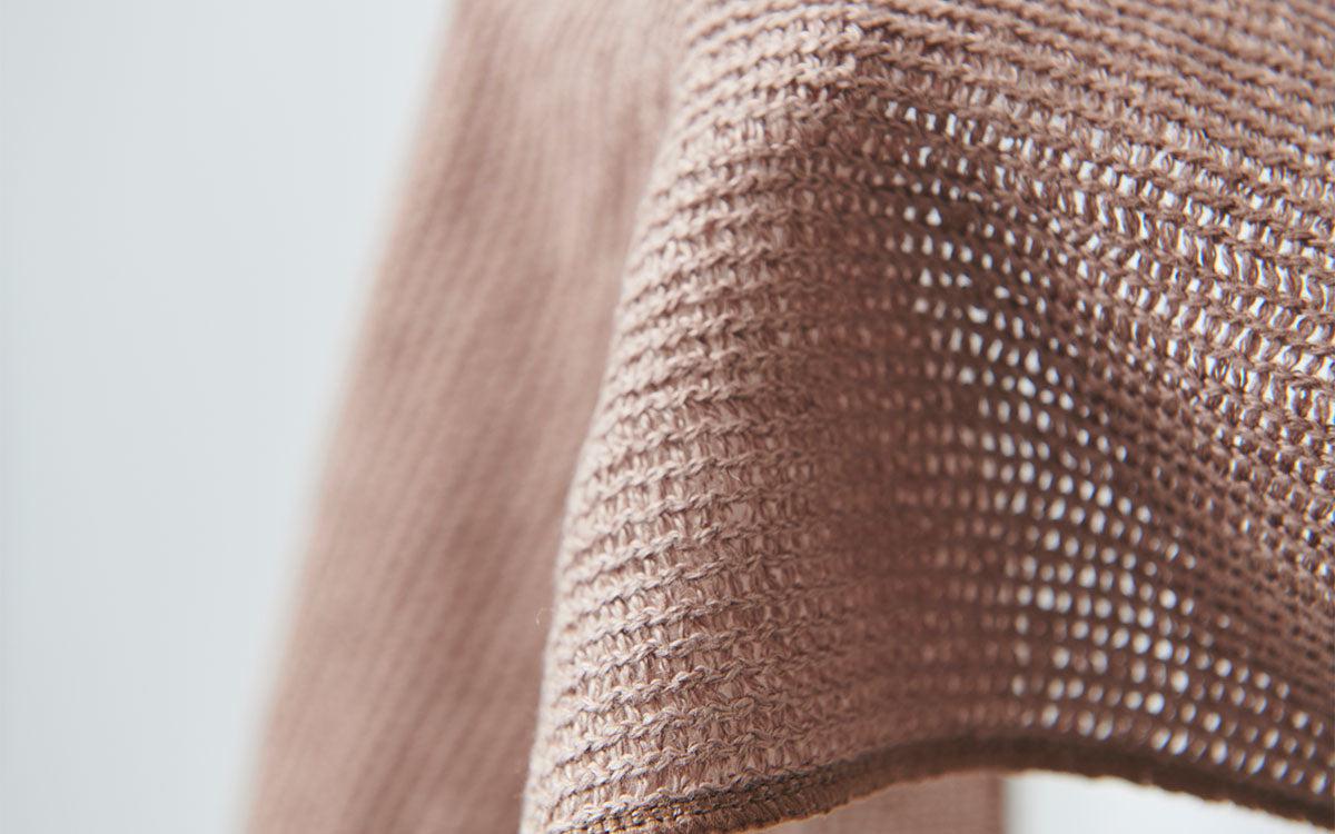 リネンニット メッシュタオル|ナッツ