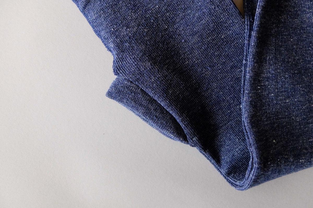 リネンニットレギンス マチ付き|ネイビー|2 size