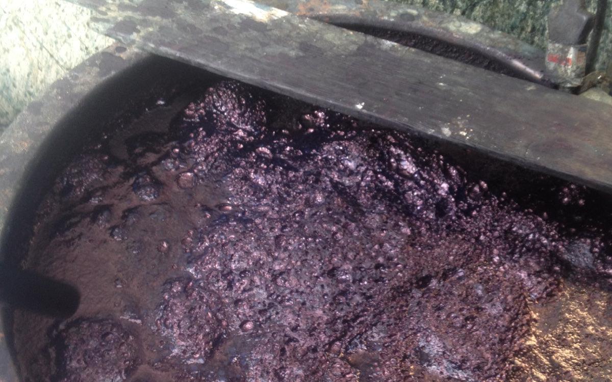 【1点限定】本藍染め麻風呂敷 小(グラデーション)