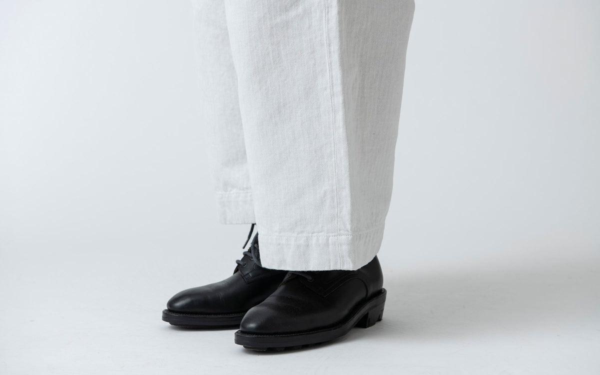 HANDROOM WOMEN'S コットンリネンヘリンボーンパンツ black|ladies|4size